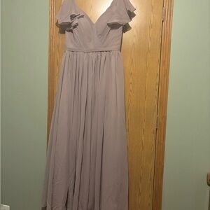 Elegant Mauve Evening Gown